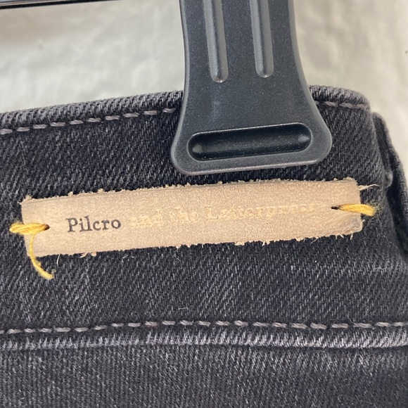 Pilcro & the Letterpress Anthropologie Black Denim Jeans, Size 26 - Picture 5 of 6
